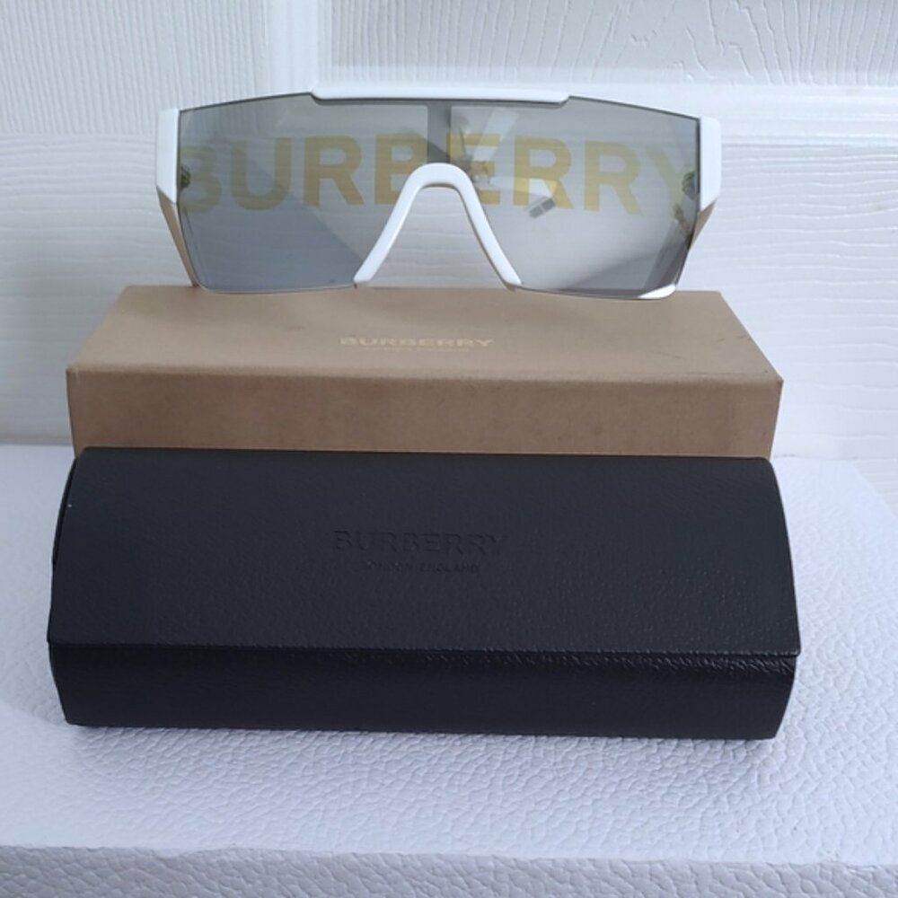 NEW Burberry BE4291 shield mirror lens sunglasses shades sunnies NWT NIB